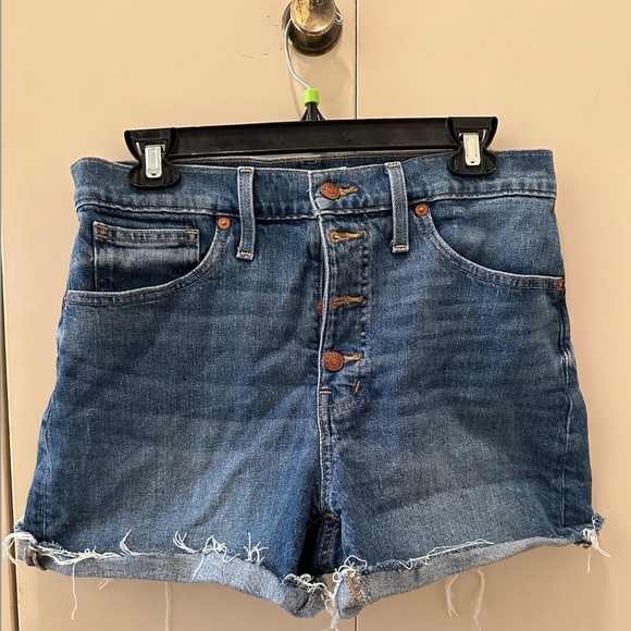 Madewell Pants - Madewell High-Rise Button-Front Edition Burke Wash Short - 28